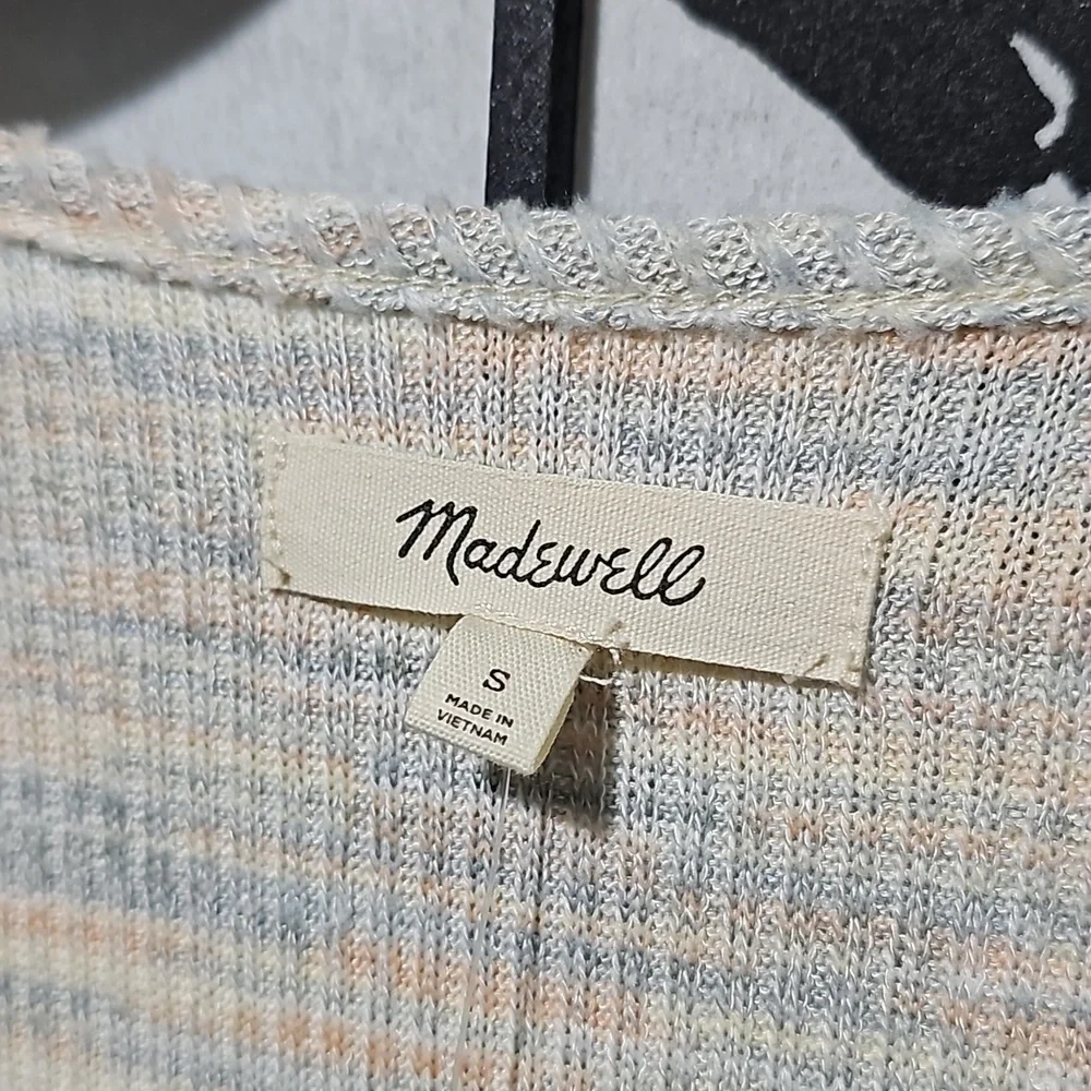Madewell Space‎ Dyed Rib Faux Wrap Blouse Size Small NWT - Picture 5 of 8